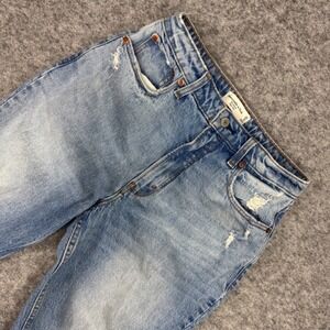 Abercrombie Fitch The Skinny High Rise Curve Love Distressed Jeans Women 28 6